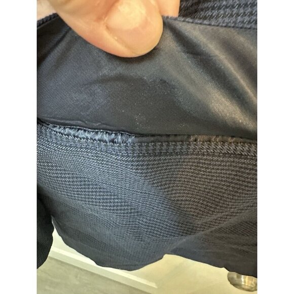 Ralph Lauren Men’s Blazer 50L Navy Houndstooth 2 Button Viscose Blend Lined Big - Picture 2 of 7